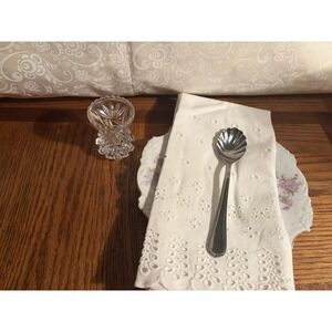 Vintage Starburst Cut Crystal Thistle Bud Vase- MCM Accessory